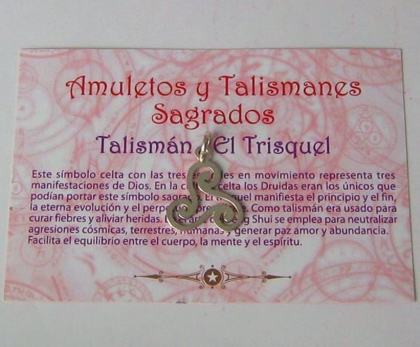Imagen de TALISMÁN DE PLATA TRISQUEL 20MM
