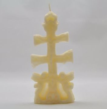 Imagen de Vela Cruz de Caravaca Blanca 17 CM.