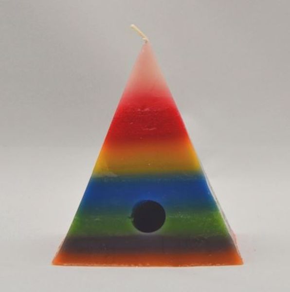 Imagen de Vela pirámide de los deseos 7 colores