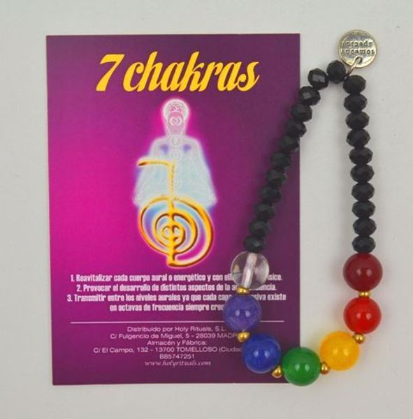 Imagen de PULSERA 7 CHAKRAS DE PIEDRAS NATURALES