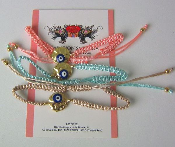 Imagen de PULSERA BEIG OJO TURCO 15 MMS