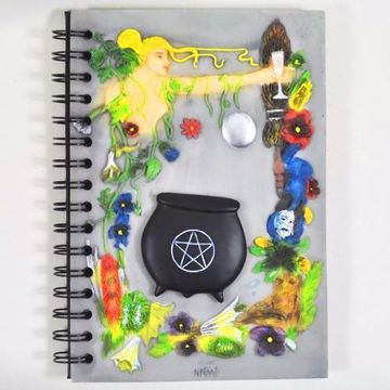 Imagen de CUADERNO CALDERO SÍMBOLO PENTAGRAMA DE BRUJA