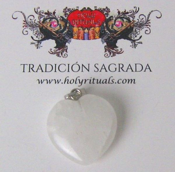 Imagen de Piedra natural en forma de corazón Cuarzo blanco 23X20 mms