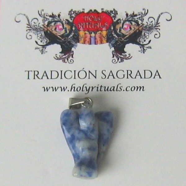 Imagen de Colgante Angel piedra natural Lapislazuli 24 mms