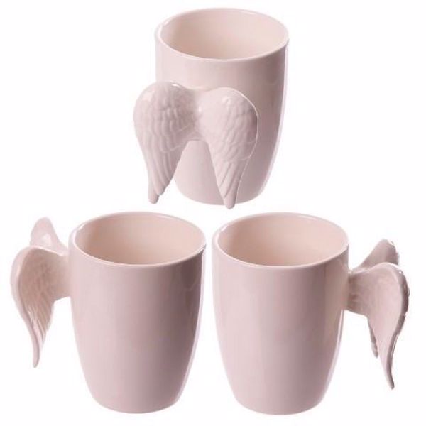 Imagen de Taza Ceramica, con asa forma alas de Angel Blancas