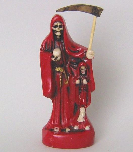 Imagen de IMAGEN SANTA MUERTE DOBLE ROJA 123 MMS