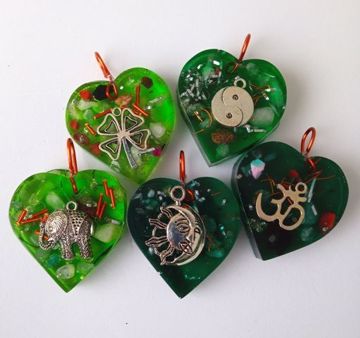 Imagen de ORGONITA CORAZON YIN YANG ORIGINAL DE MEXICO