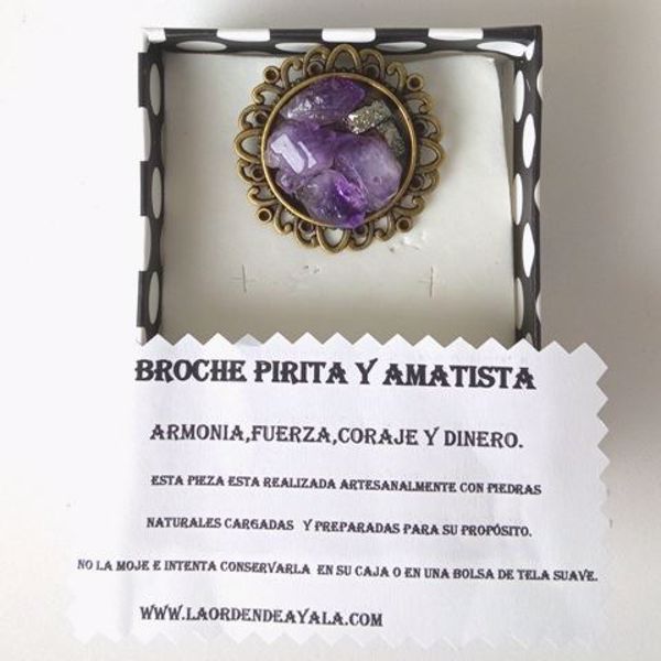 Imagen de BROCHE DE PIEDRAS NATURALES