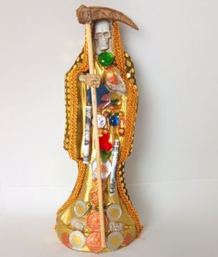 Imagen de IMAGEN SANTA MUERTE DORADA M310 MMS