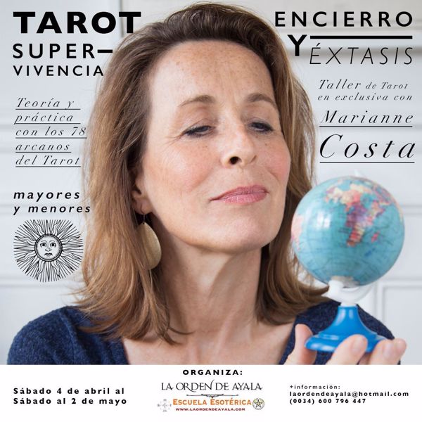 Imagen de Taller de Tarot en Exclusiva con Marianne Costa.   “Tarot, encierro, supervivencia y éxtasis” 25 euros. Diferido. 10 horas de clases grabadas.