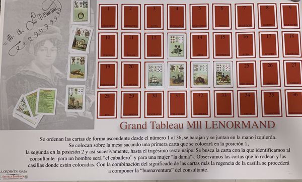 Picture of Gran Tablero Lenormand. Para colocar las cartas, tamaño 1 metro por 60 cm. Para las cartas oráculo Lenormand tamaño natural