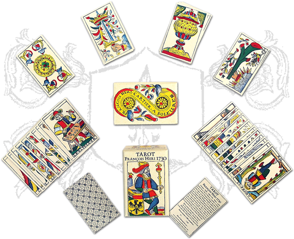 Imagen de TAROT FRANÇOIS HERI 1730 78 CARTAS