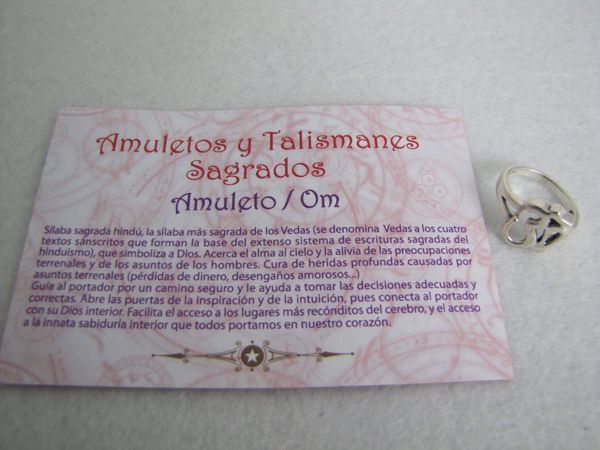 Imagen de AMULETO ANILLO OM MACIZO TALLA 20