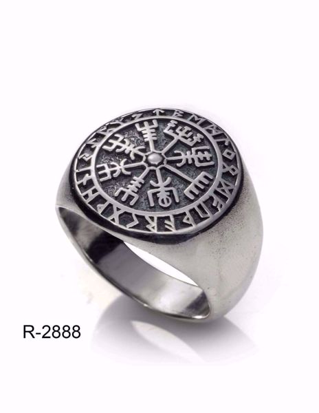 Imagen de AMULETO DE PLATA ANILLO RUNAS VIKINGAS WICCA T-23