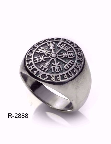 Imagen de AMULETO DE PLATA ANILLO RUNAS VIKINGAS WICCA T-18