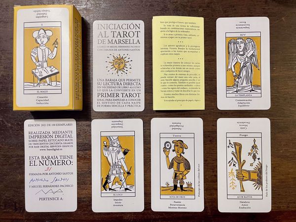 Imagen de Iniciación al Tarot de Marsella. Mazo e instrucciones. M. Fernández Pacheco y Antonio Santos, con la colaboración de Victoria Braojos.