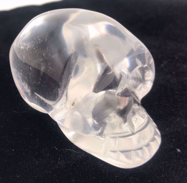 Imagen de AMULETO CALAVERA CUARZO CRISTAL 4.5 X 2.3 CM