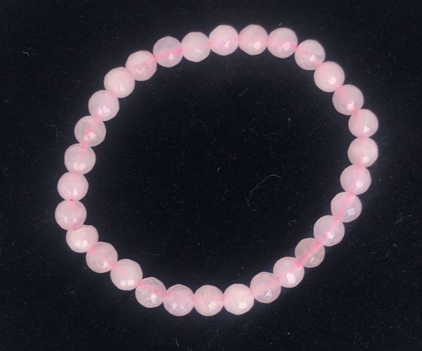 Imagen de PULSERA MINERAL CUARZO ROSA 4 MM