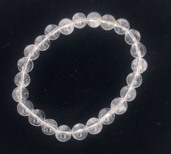 Imagen de PULSERA MINERAL CUARZO CRISTAL 6 MM