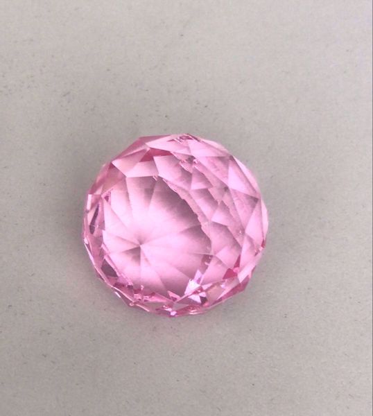 Imagen de COLGANTE CRISTAL FACETADO FORMA PIÑA ROSA 34 MMS