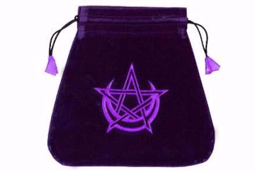 Imagen de BOLSA TERCIOPELO WICCA PENTACULO PARA TAROT 18.5 CMS ALTO 19 CMS ANCHO