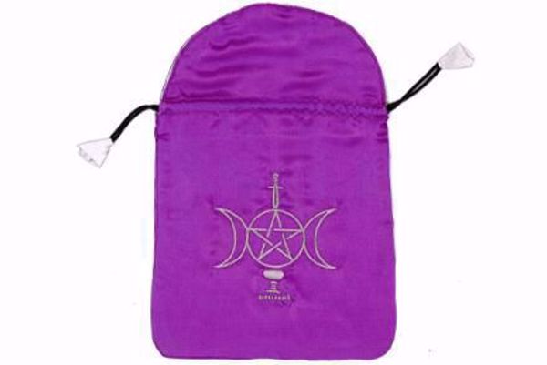 Imagen de BOLSA RASO MORADA SENSUALIDAD WICCA 22.5 CMS X15.5 CMS ANCHO