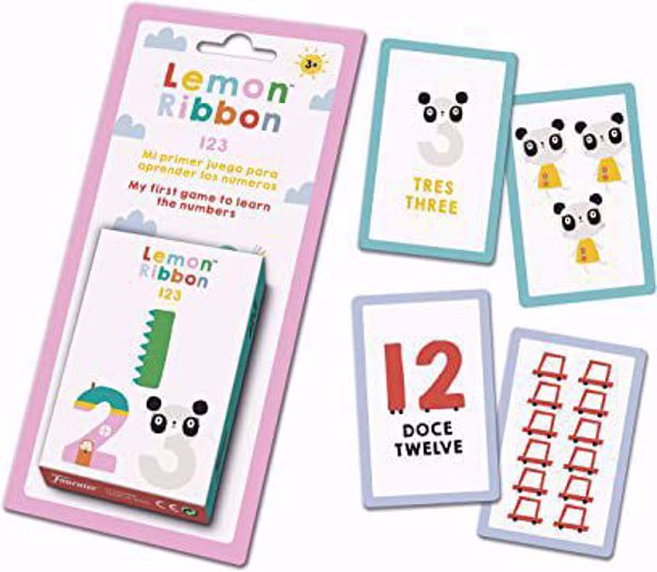 Imagen de Lemon Ribbon 123 juego infantil de cartas y números.
