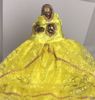 Imagen de VESTIDO ARTESANAL SANTA MUERTE AMARILLO