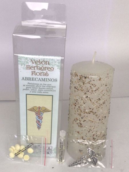 Imagen de Velón herbóreo floral abrecaminos: manteca de cacao