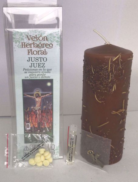 Imagen de Velón herbóreo floral justo juez: manteca de cacao