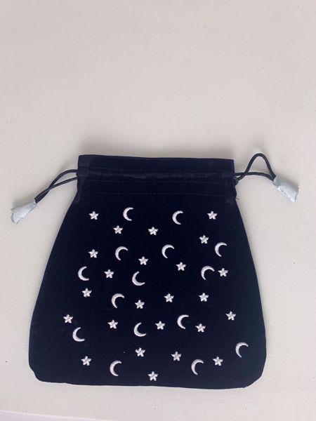 Imagen de BOLSA GUARDATAROT DE TERCIOPELO "MOON AND STARS"